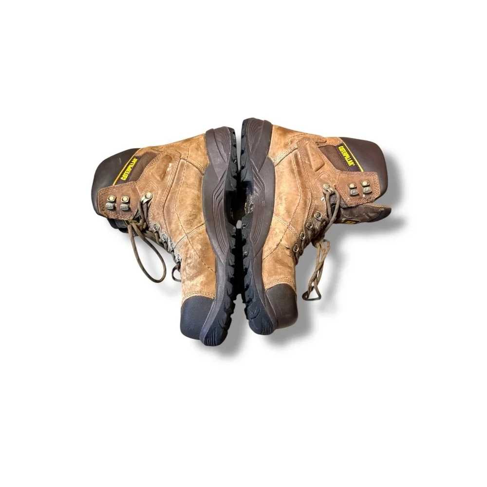 Caterpillar Diagnostic Hi Steel Toe Boots Men's Size‎ 10.5 Brown Waterproof Work